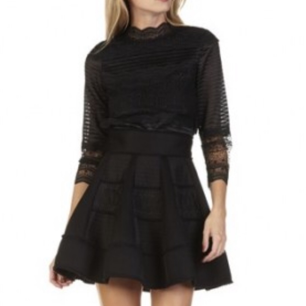 Maje - Lace & Embroidery Crop Top